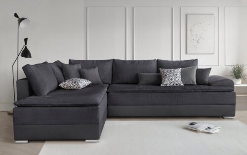 Home affaire Ecksofa Night & Day L-Form, B: 324 cm, Dauer-Schlaffunktion und Armlehne, Bettfunktion & Bettkasten, Boxspringbett 180x200 cm
