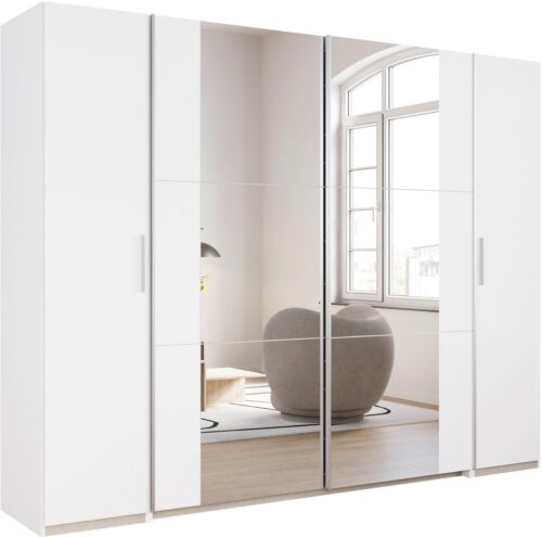 rauch Schwebetürenschrank Kleiderschrank Drehtürenschrank Schrank Garderobe KRONACH TOPSELLER (in 3 Ausstattungen BASIC/CLASSIC/PREMIUM, Breiten 225/268/311/354 cm) Kombischrank optional mit 1 oder 2 Spiegel viele Böden MADE IN GERMANY