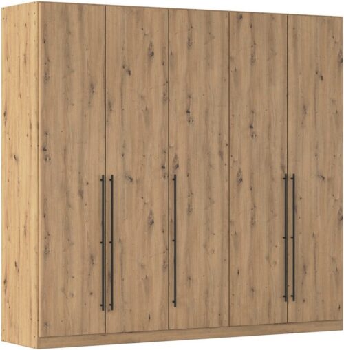 rauch Kleiderschrank Drehtürenschrank Schrank Garderobe Wäscheschrank Schlafzimmer AVOLA (3 verschiedene Ausstattungen BASIC/CLASSIC/PREMIUM (inkl. SOFT-CLOSE) mit hochwertigen Stangengriffen in Schwarz aus Metall MADE IN GERMANY