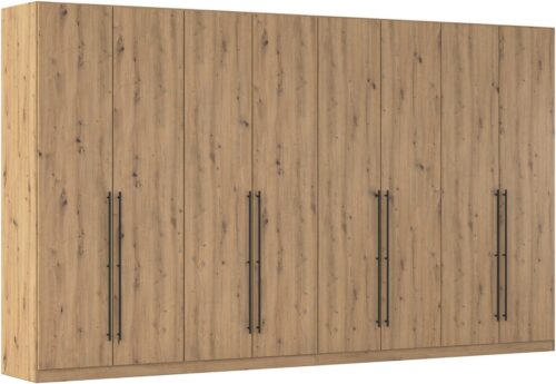 rauch Kleiderschrank Drehtürenschrank Schrank Garderobe Wäscheschrank Schlafzimmer AVOLA (3 verschiedene Ausstattungen BASIC/CLASSIC/PREMIUM (inkl. SOFT-CLOSE) mit hochwertigen Stangengriffen in Schwarz aus Metall MADE IN GERMANY