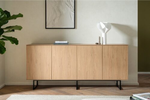 Home affaire Sideboard Lund, moderner Schrank, Kommode mit Kufengestell, ausreichend Stauraum, vielseitig einsetzbar, 200 cm breit