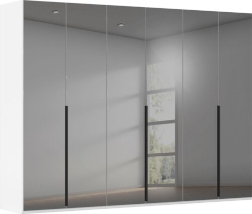 rauch Drehtürenschrank Kleiderschrank Schrank Garderobe Wäscheschrank BESTSELLER MONTCLAR (3 Ausstattungen BASIC/CLASSIC/PREMIUM (SOFT-CLOSE), Breiten 201-400 cm) Front in Glas/Hochglanz/Dekor/Grauspiegel in 5 Breiten MADE IN GERMANY