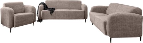 Home affaire Polstergarnitur Marone, (Set, 3-tlg., 3-Sitzer, 2-Sitzer, Sessel), auch einzeln erhältlich