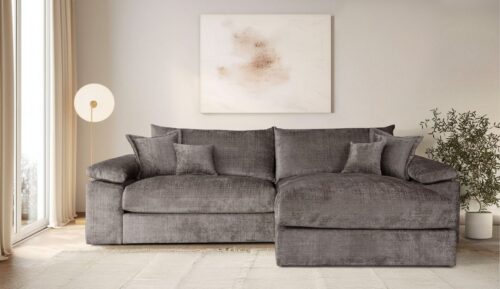 Home affaire Ecksofa Soft&Cosy XXL L-Form, B: 303 cm - OTTO. Verlässliche Qualität., Mega-Sofa, Cord oder Chenille-Struktur, mit Federkern & 4 Zierkissen