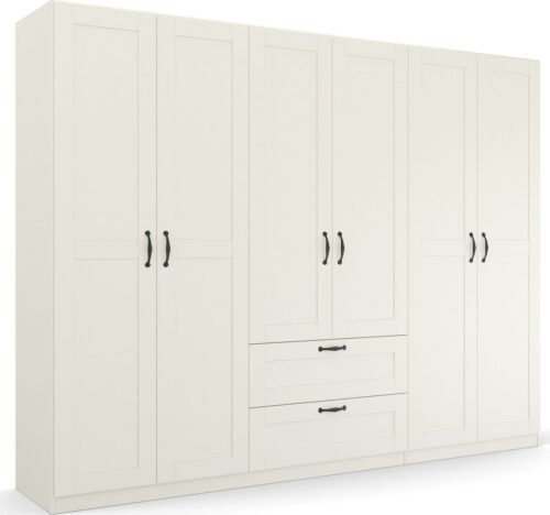 rauch Drehtürenschrank Kleiderschrank Schrank Garderobe Ankleide COTTAGE BY QUADRA SPIN (Breiten: 181/226/271 cm, Höhe 210 cm) in skandinavischem Landhausstil, mit Schubladen