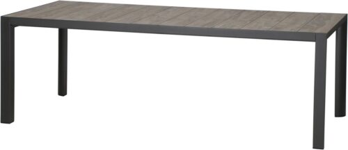 Siena Garden Gartentisch SILVA Tisch 220x100cm matt anthrazit/washed grey, Aluminiumgestell matt anthrazit, Tischplatte aus Keramik, washed grey