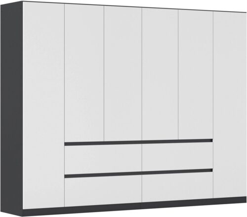 rauch Drehtürenschrank Schrank Garderobe MAINZ Breiten 91/136/181/226/271/315/360, Höhe 210cm (3 verschiedene Ausstattungen BASIC/CLASSIC/PREMIUM (inkl. SOFT-CLOSE) grifflose Front, Außentüren mit Push-to-Open Funktion MADE IN GERMANY
