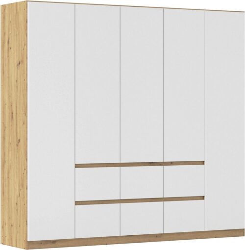 rauch Drehtürenschrank Schrank Garderobe MAINZ Breiten 91/136/181/226/271/315/360, Höhe 210cm (3 verschiedene Ausstattungen BASIC/CLASSIC/PREMIUM (inkl. SOFT-CLOSE) grifflose Front, Außentüren mit Push-to-Open Funktion MADE IN GERMANY