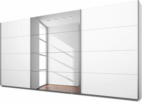 rauch Schwebetürenschrank Kleiderschrank Schrank Garderobe Schlafzimmerschrank DOBENE (erhältlich in Breite: 271 und 360 cm, Höhe: 210 cm) mit großen Spiegelelementen, inkl. Schubladeneinsatz MADE IN GERMANY