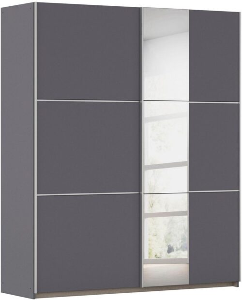 rauch Schwebetürenschrank Kleiderschrank Schrank Garderobe TOPSELLER ASTANA (3 Ausstattungen BASIC/CLASSIC/PREMIUM (inkl. SOFT-CLOSE-FUNKTION) mit 3 Spiegelelementen, Metallgriffleisten alufarbig MADE IN GERMANY