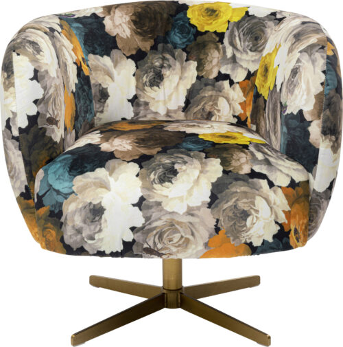 Drehsessel Peony Flower Gelb