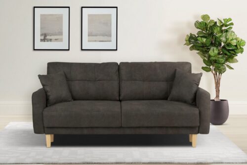 Home affaire 2-Sitzer TRIPLO mit Wellenunterfederung, Maße B/T/H: 165/100/89 cm, Sofa mit Steppung im Rückenbereich, incl. Rückenkissen und Zierkissen