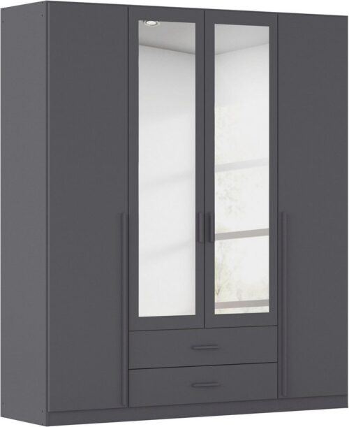 rauch Kleiderschrank Schrank Garderobe Ankleide GAMMA Breiten 91/136/181/226/271/315/360 cm (in 3 Ausstattungen BASIC/CLASSIC/PREMIUM (inkl. SOFT-CLOSE-Funktion) verschiedene Griff-Varianten, mit Spiegel TOPSELLER MADE IN GERMANY