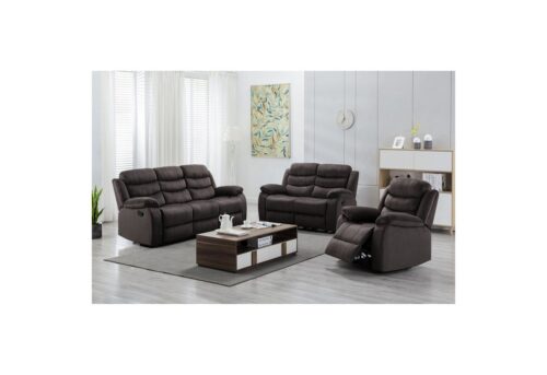 HTI-Living Polstergarnitur Sofagarnitur Kirwall, (Set, 3-tlg., 1x Sofa, 1x Zweisitzer, 1x Sessel), Couch Zweisitzer Sessel mit Fußstütze