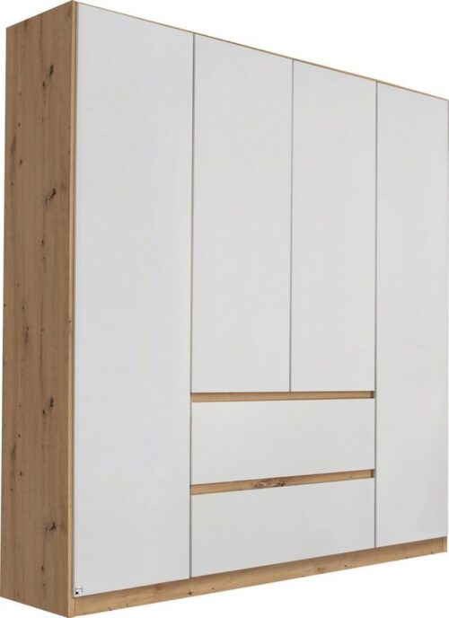 rauch Drehtürenschrank Schrank Garderobe MAINZ Breiten 91/136/181/226/271/315/360, Höhe 210cm (3 verschiedene Ausstattungen BASIC/CLASSIC/PREMIUM (inkl. SOFT-CLOSE) grifflose Front, Außentüren mit Push-to-Open Funktion MADE IN GERMANY
