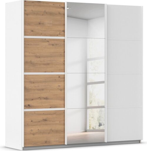 rauch Kleiderschrank Schwebetürenschrank OTTO´s Choice Garderobe Schrank TOP ANGEBOT Avola (3 verschiedene Ausstattungen BASIC/CLASSIC/PREMIUM (inkl. SOFT-CLOSE) mit eleganten Zierleisten in Chrom, Schwarz oder Weiß MADE IN GERMANY