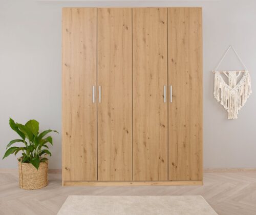 rauch Drehtürenschrank Kleiderschrank Schrank Garderobe KOLUNA mit Dekor-Front (Breiten 181/226/271/315 cm Höhen 210/229 cm) inkl. 2 Innenschubladen sowie extra Einlegeböden MADE IN GERMANY
