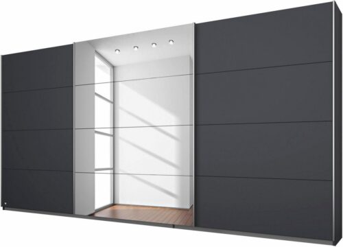 rauch Schwebetürenschrank Kleiderschrank Schrank Garderobe Schlafzimmerschrank DOBENE (erhältlich in Breite: 271 und 360 cm, Höhe: 210 cm) mit großen Spiegelelementen, inkl. Schubladeneinsatz MADE IN GERMANY