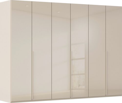 rauch Drehtürenschrank Kleiderschrank Schrank Garderobe Wäscheschrank BESTSELLER MONTCLAR (3 Ausstattungen BASIC/CLASSIC/PREMIUM (SOFT-CLOSE), Breiten 201-400 cm) Front in Glas/Hochglanz/Dekor/Grauspiegel in 5 Breiten MADE IN GERMANY