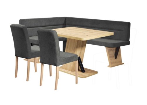 Home affaire Eckbankgruppe Laros Sitzgruppe, Eckbank, Stühle, Tisch, (Set, 4tlg Set), perfekt für Küche, Esszimmer, Wohnzimmer, Bestseller