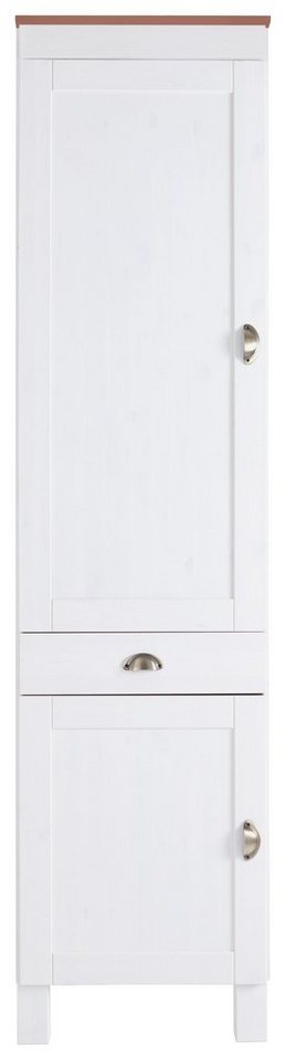 Home affaire Hochschrank Oslo 50 cm breit, in 2 Tiefen, 2 Türen, 1 Schublade, aus massiver Kiefer
