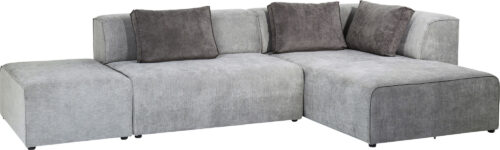 Ecksofa Infinity Ottomane Grau Rechts