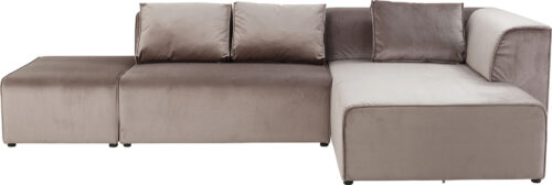 Ecksofa Infinity Velvet Taupe Rechts