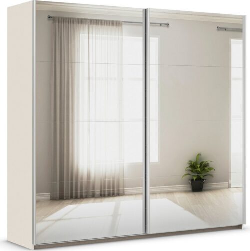 rauch Kleiderschrank Schwebetürenschrank Schrank Garderobe Wäscheschrank ASTANA (3 Ausstattungen BASIC/CLASSIC/PREMIUM (inkl. SOFT-CLOSE-FUNKTION) großflächige Spiegelfront Metallgriffleisten alufarbig MADE IN GERMANY