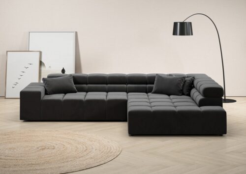 Home affaire Ecksofa Ancona incl. Kopfteilverstellung, Breite 319cm, L-Form, wahlweise motorische Sitztiefenverstellung, auch in Cord + Easy Care