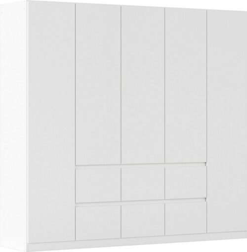 rauch Drehtürenschrank Schrank Garderobe MAINZ Breiten 91/136/181/226/271/315/360, Höhe 210cm (3 verschiedene Ausstattungen BASIC/CLASSIC/PREMIUM (inkl. SOFT-CLOSE) grifflose Front, Außentüren mit Push-to-Open Funktion MADE IN GERMANY