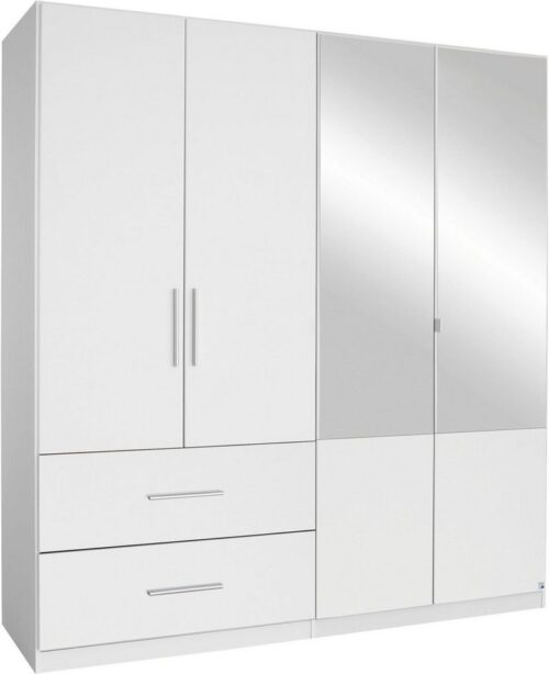 rauch Kleiderschrank Drehtürenschrank Schrank Garderobe Wäscheschrank Schlafzimmer ALVOR (Breiten 91/136/181 cm, Höhe 197 cm) erhältlich optional mit Spiegel, 2 große Schubladen MADE IN GERMANY