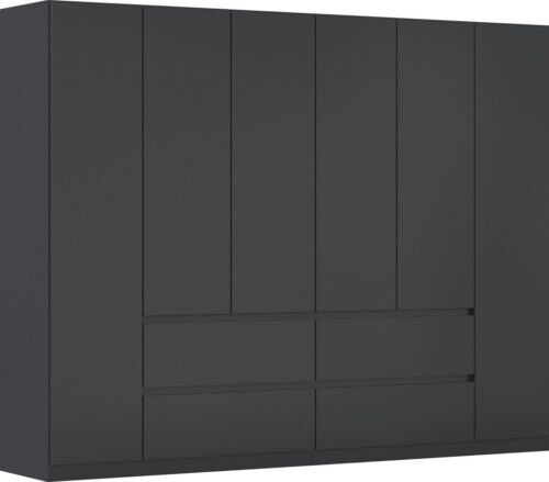 rauch Drehtürenschrank Schrank Garderobe MAINZ Breiten 91/136/181/226/271/315/360, Höhe 210cm (3 verschiedene Ausstattungen BASIC/CLASSIC/PREMIUM (inkl. SOFT-CLOSE) grifflose Front, Außentüren mit Push-to-Open Funktion MADE IN GERMANY
