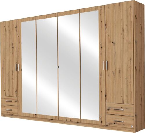 rauch Drehtürenschrank Drehtürenschrank Schrank Garderobe Wäscheschrank Schlafzimmer FLEXX mit 4 Schubkästen