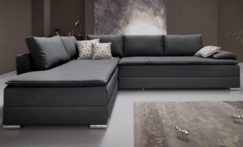 Home affaire Ecksofa Night & Day L-Form, B: 324 cm, Dauer-Schlaffunktion und Armlehne, Bettfunktion & Bettkasten, Boxspringbett 180x200 cm