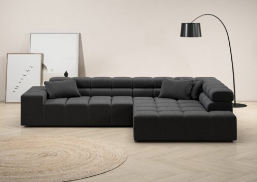 Home affaire Ecksofa Ancona incl. Kopfteilverstellung, Breite 319cm, L-Form, wahlweise motorische Sitztiefenverstellung, auch in Cord + Easy Care