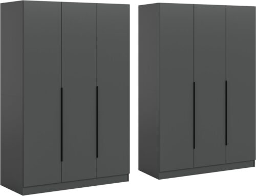 Home affaire Schrank-Set Skarde moderner Kleiderschrank Schlafzimmerschrank, (1-St., wähle deine beste Schrank Kombination), Skarde Kleiderschrank 240 cm, 2 Kleiderstangen und 8 Böden