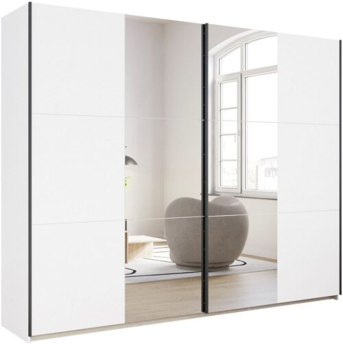 rauch Schwebetürenschrank Kleiderschrank Drehtürenschrank Schrank Garderobe KRONACH TOPSELLER (in 3 Ausstattungen BASIC/CLASSIC/PREMIUM, Breiten 131/175/218/261 cm) optional ohne, mit 1 oder 2 Spiegel, viel Stauraum MADE IN GERMANY