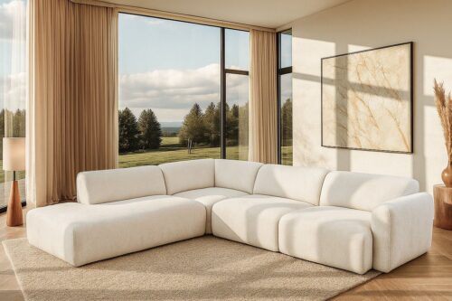 Home affaire Ecksofa Myrland Wohnlandschaft, Breite 310 cm, L-Form, Chenille, Easy Clean Stoff, mit Kaltschaum