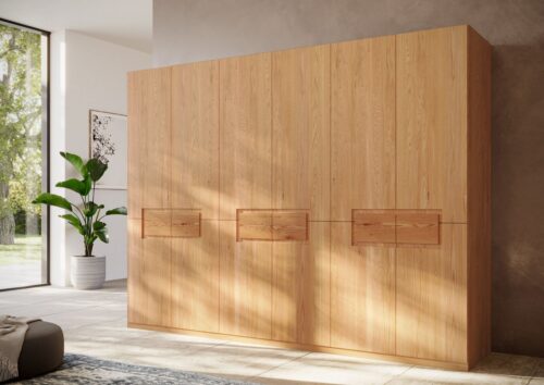 Home affaire Kleiderschrank Léopoldine aus Kernbuche, erhältlich in verschiedenen Breiten Massivholz-Kleiderschrank, im 50 cm Raster planbar