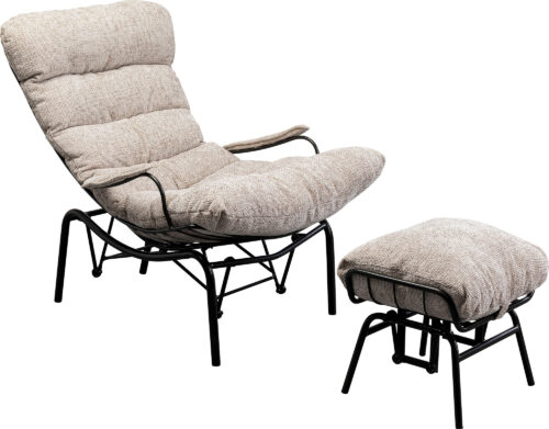 Sessel + Hocker Vienna Swing Beige