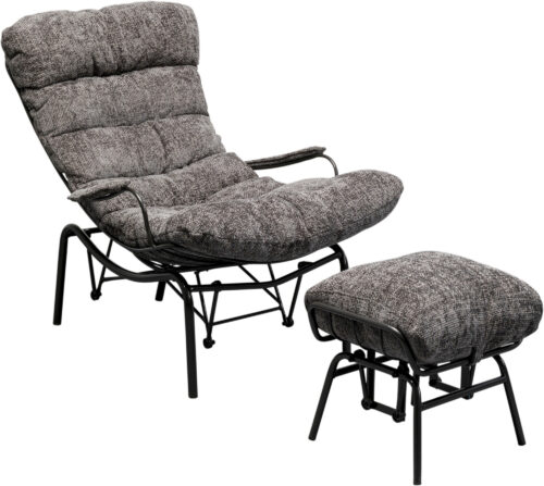 Sessel + Hocker Vienna Swing Grau