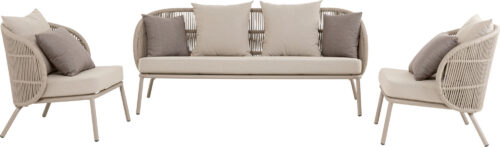 Sitzgruppe Sicily Taupe (3/tlg.)