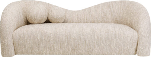 Sofa 2-Sitzer Livia Melange Creme 201cm