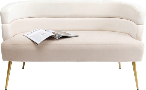 Sofa Sandwich 2-Sitzer Creme 125cm
