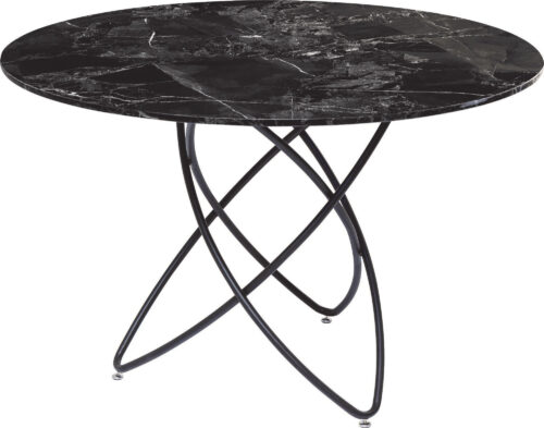 Tisch Molekular Schwarz Marble Glas Ø120cm